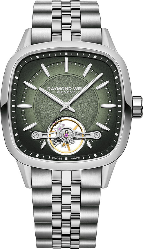 Raymond Weil Freelancer Calibre RW1212 Green Bracelet Watch 2790-ST-52051 Image 1