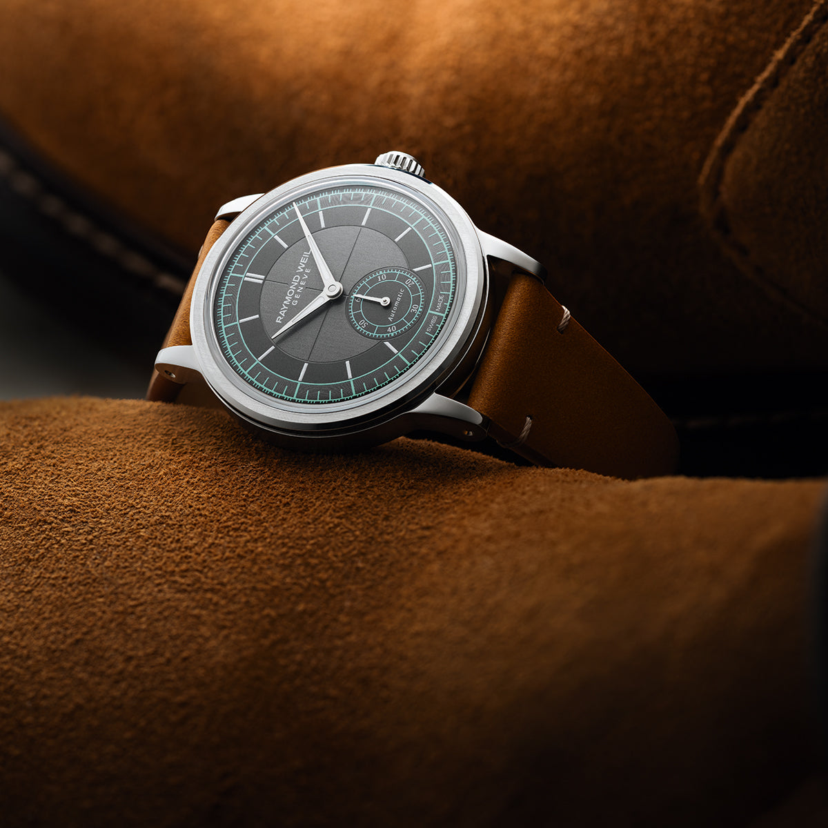 Raymond Weil Millesime Automatic Small Seconds Menthol Minute Track Watch RMW-1769 Image 4