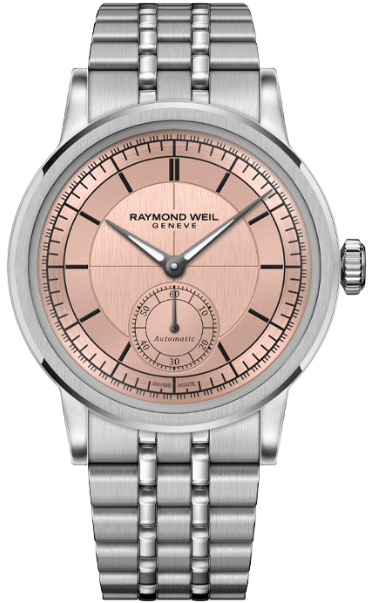 Raymond Weil Millesime Automatic Small Seconds Salmon Dial Bracelet Watch RMW-1770 Image 1
