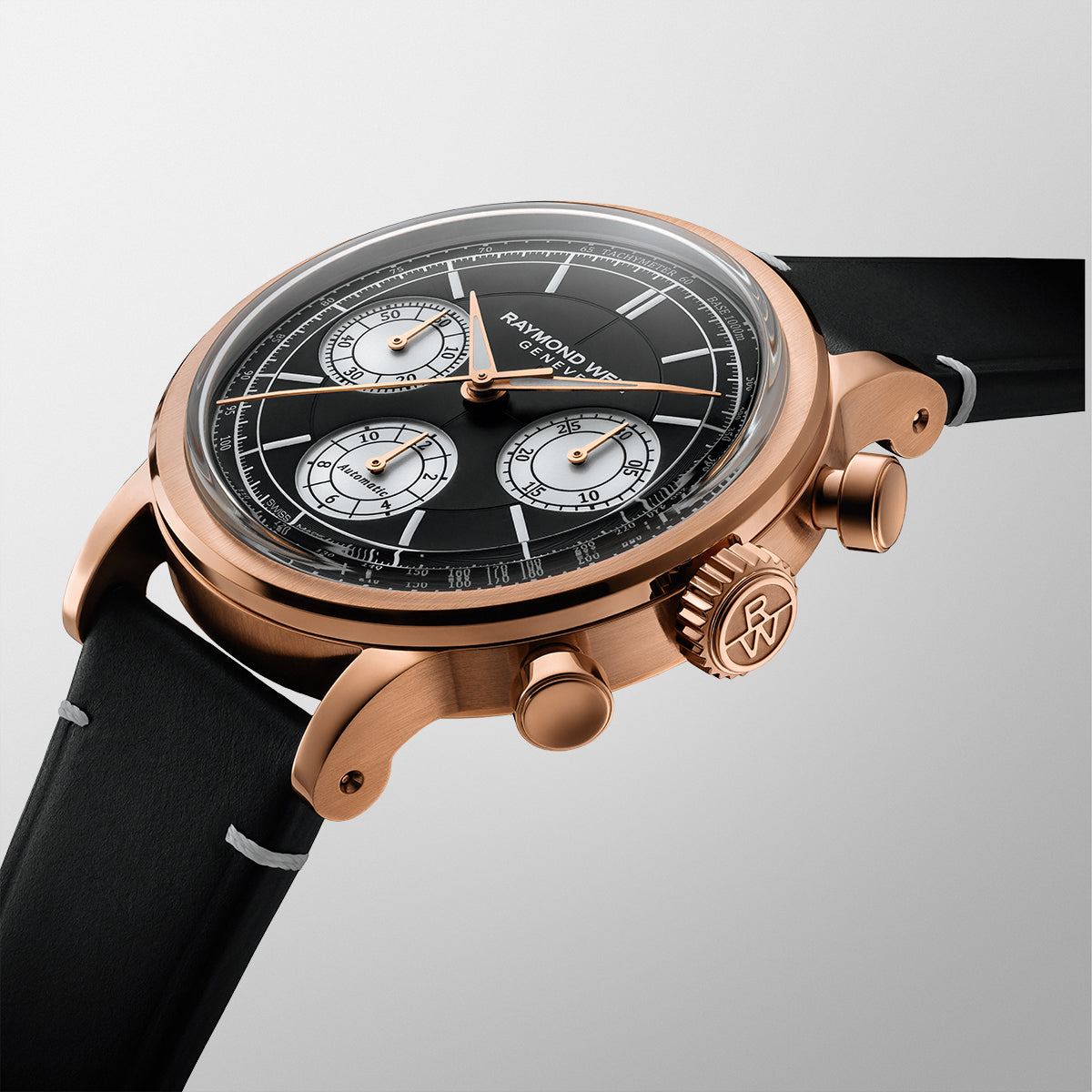 Raymond Weil Millesime Automatic Tri-Compax Chronograph Black Sector Watch RMW-1761 Image 2