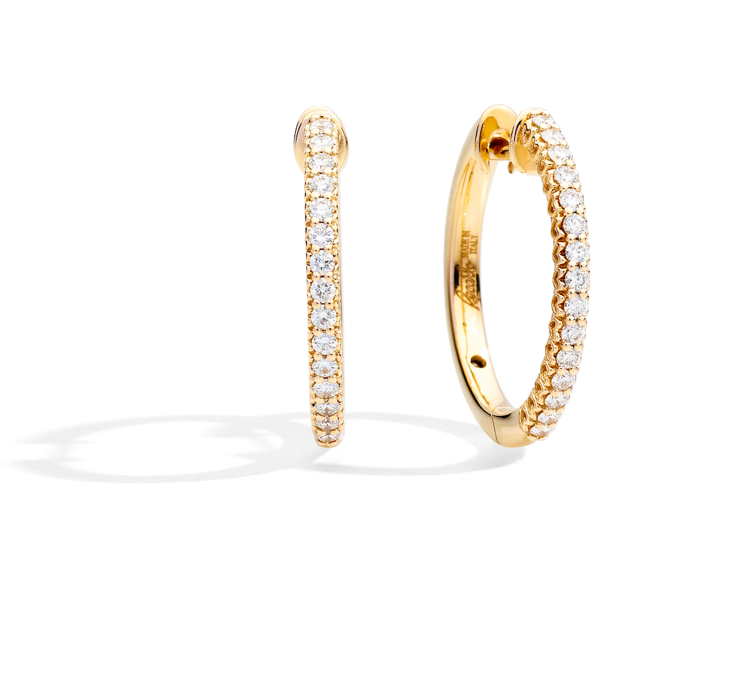 Recarlo Anniversary 18ct Yellow Gold Diamond Earrings REC-253 Image 1