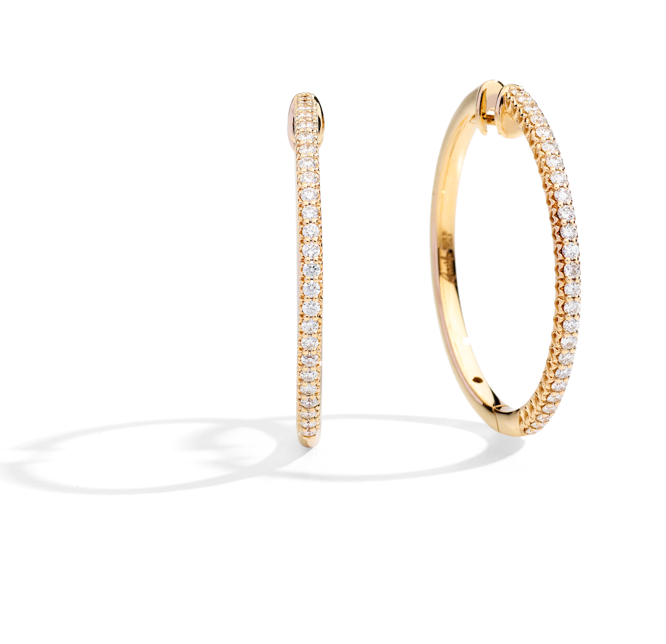 Recarlo Anniversary 18ct Yellow Gold Diamond Earrings REC-254 Image 1