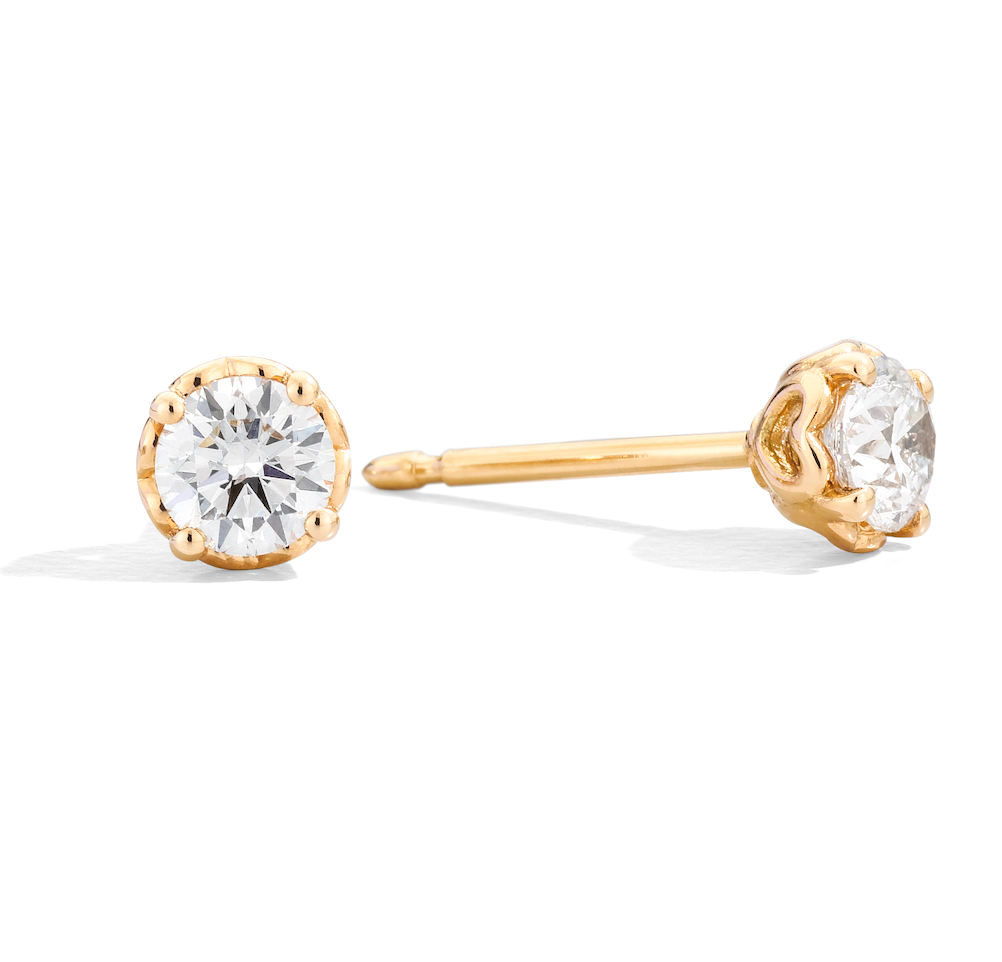 Recarlo Anniversary 18ct Yellow Gold Diamond Earrings REC-260 Image 1
