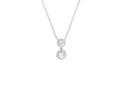 Recarlo Anniversary Halo 18ct White Gold Diamond Drop Pendant REC-356 Image 1