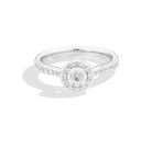 Recarlo Anniversary Halo 18ct White Gold Diamond Halo Ring REC-369 Image 1