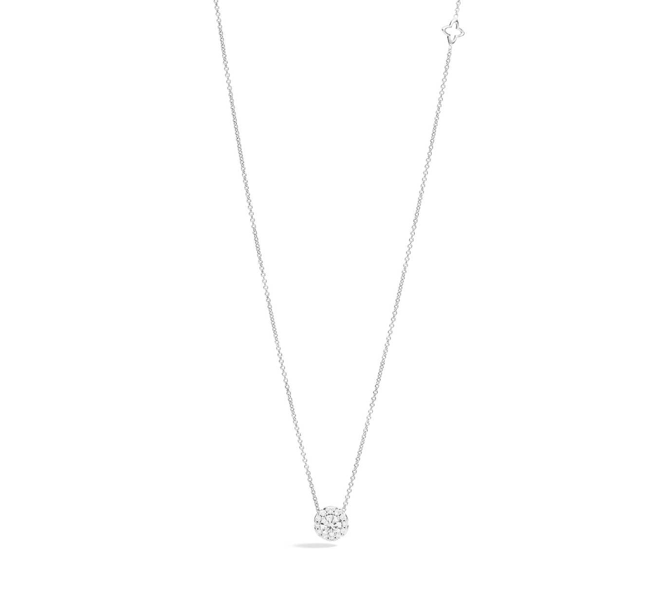Recarlo Anniversary Halo 18ct White Gold Diamond Pendant REC-360 Image 1