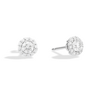 Recarlo Anniversary Halo 18ct White Gold Diamond Stud Earrings REC-344 Image 1