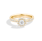 Recarlo Anniversary Halo 18ct Yellow Gold Diamond Halo Ring REC-374 Image 1