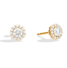 Recarlo Anniversary Halo 18ct Yellow Gold Diamond Stud Earrings REC-350 Image 1