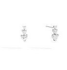 Recarlo Anniversary Love 18ct White Gold Diamond Heart Earrings REC-385 Image 1