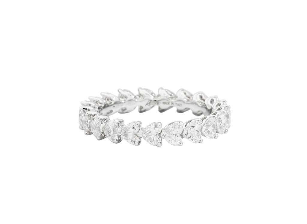 Recarlo Anniversary Love 18ct White Gold Diamond Heart Ring REC-403 Image 1