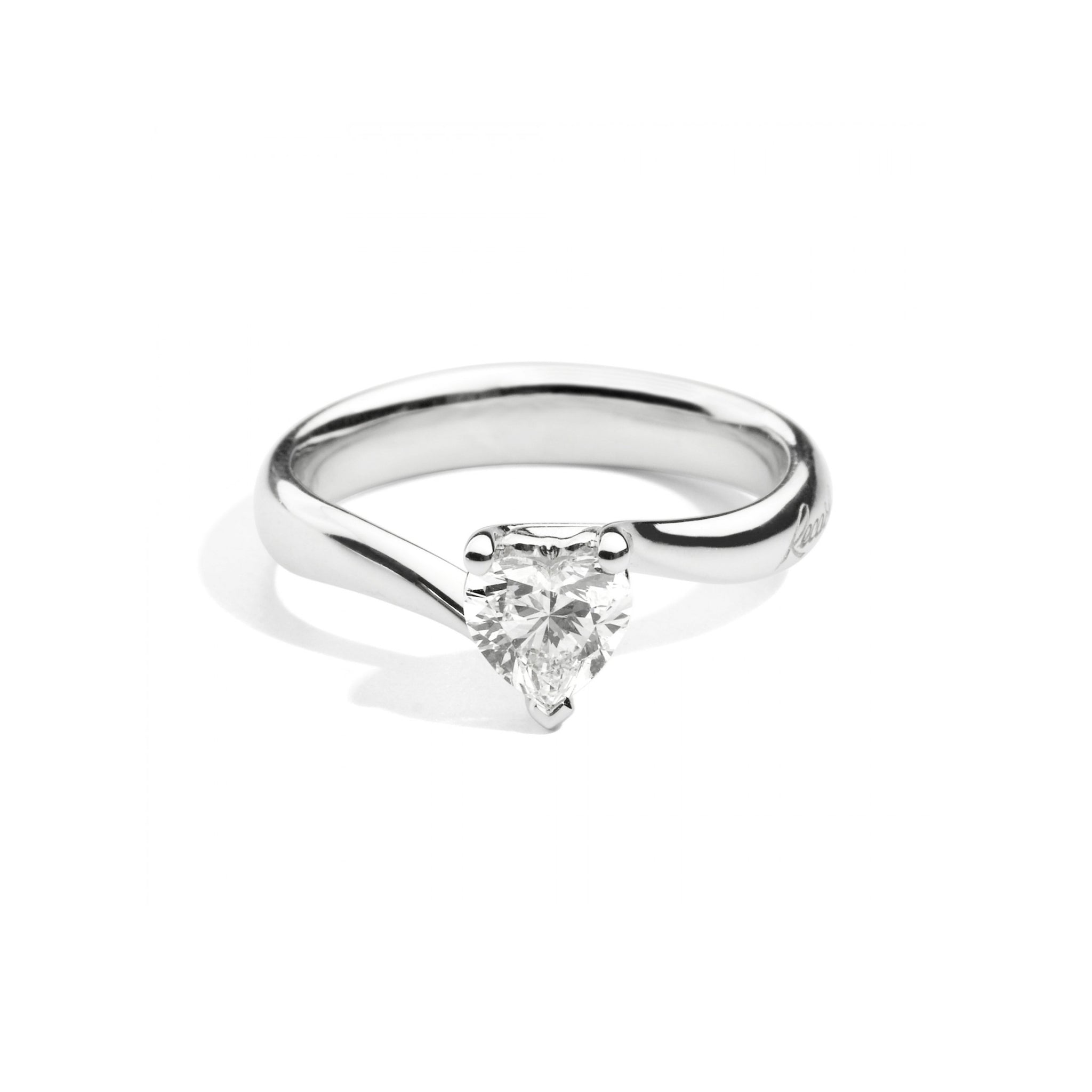 Recarlo Anniversary Love 18ct White Gold Diamond Heart Ring REC-408 Image 1