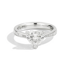 Recarlo Anniversary Love 18ct White Gold Diamond Heart Ring REC-429 Image 1