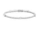 Recarlo Anniversary Love 18ct White Gold Diamond Heart Tennis Bracelet REC-432 Image 1