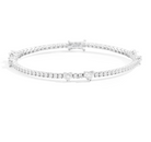 Recarlo Anniversary Love 18ct White Gold Diamond Heart Tennis Bracelet REC-435 Image 1