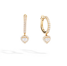 Recarlo Anniversary Love Halo 18ct Rose Gold Diamond Heart Drop Earrings REC-444 Image 1
