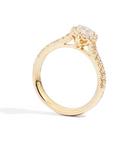 Recarlo Anniversary Love Halo 18ct Rose Gold Diamond Heart Ring REC-461 Image 2