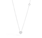 Recarlo Anniversary Love Halo 18ct White Gold Diamond Heart Pendant REC-452 Image 1