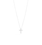 Recarlo Anniversary Square 18ct White Gold Diamond Cross Pendant REC-480 Image 1