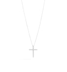 Recarlo Anniversary Square 18ct White Gold Diamond Cross Pendant REC-482 Image 1