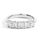 Recarlo Anniversary Square 18ct White Gold Diamond Five Stone Ring REC-503 Image 2