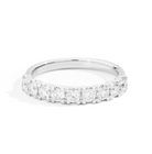 Recarlo Anniversary Square 18ct White Gold Diamond Half Eternity Ring REC-497 Image 1