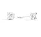 Recarlo Anniversary Square 18ct White Gold Diamond Stud Earrings REC-464 Image 2