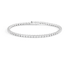 Recarlo Anniversary Square 18ct White Gold Diamond Tennis Bracelet REC-525 Image 2