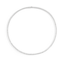 Recarlo Anniversary Square 18ct White Gold Diamond Tennis Necklace REC-473 Image 1