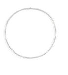 Recarlo Anniversary Square 18ct White Gold Diamond Tennis Necklace REC-473 Image 2