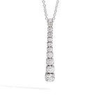 Recarlo Contrarie 18ct White Gold Diamond Drop Necklace REC-026 Image 1