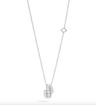 Recarlo Contrarie 18ct White Gold Diamond Drop Necklace REC-027 Image 1