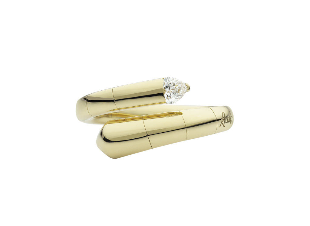 Recarlo Contrarie 18ct Yellow Gold Diamond Ring REC-040 Image 1