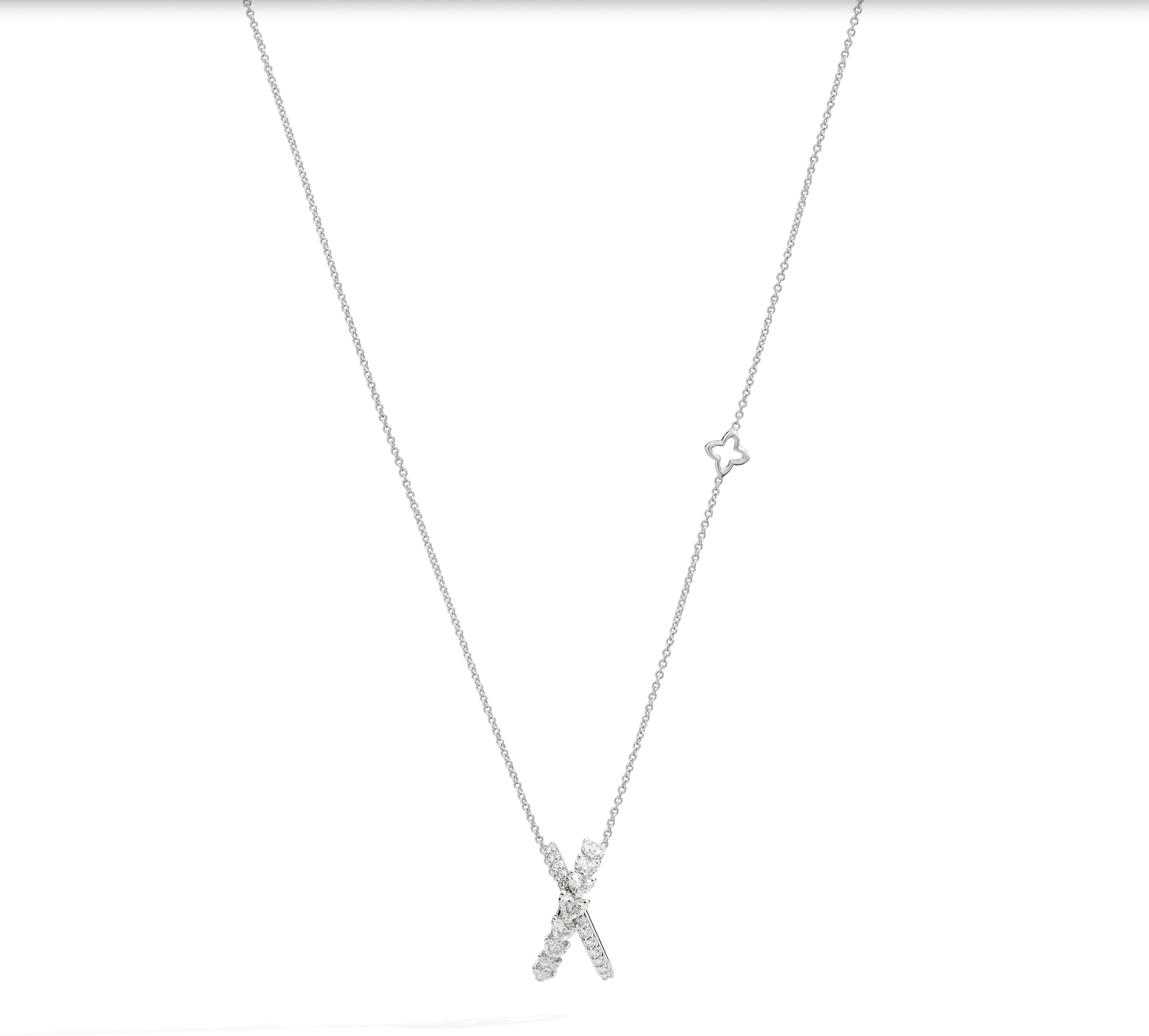 Recarlo Duo 18ct White Gold 0.65ct Diamond Necklace REC-048 Image 1