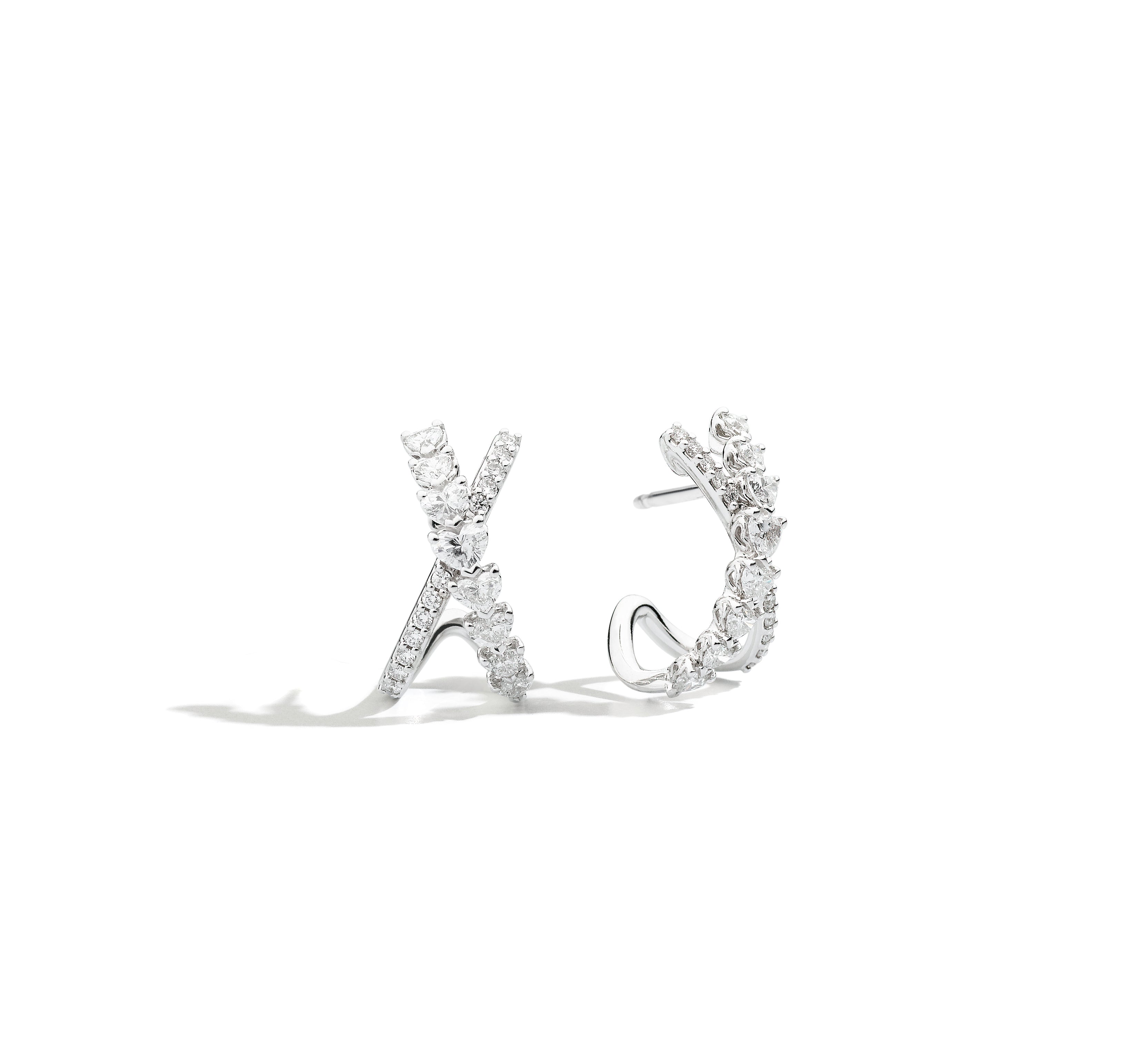 Recarlo Duo 18ct White Gold 1.30ct Diamond Earrings REC-046 Image 1