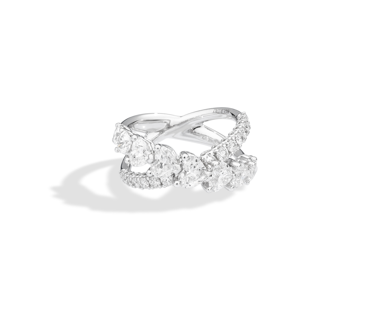 Recarlo Duo 18ct White Gold Diamond Ring REC-049 Image 1