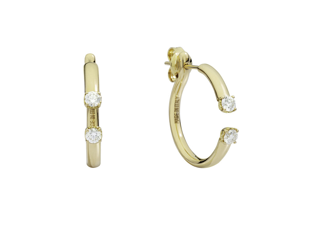 Recarlo More 18ct Yellow Gold 0.40ct Diamond Earrings REC-110 Image 1