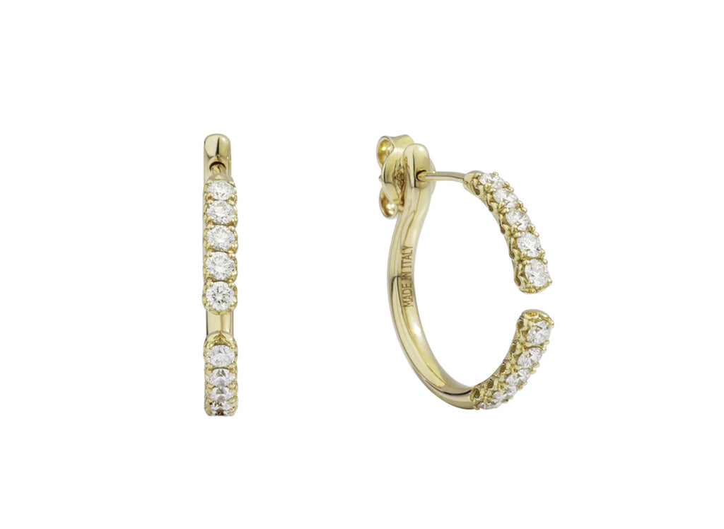 Recarlo More 18ct Yellow Gold 0.88ct Diamond Earrings REC-109 Image 1