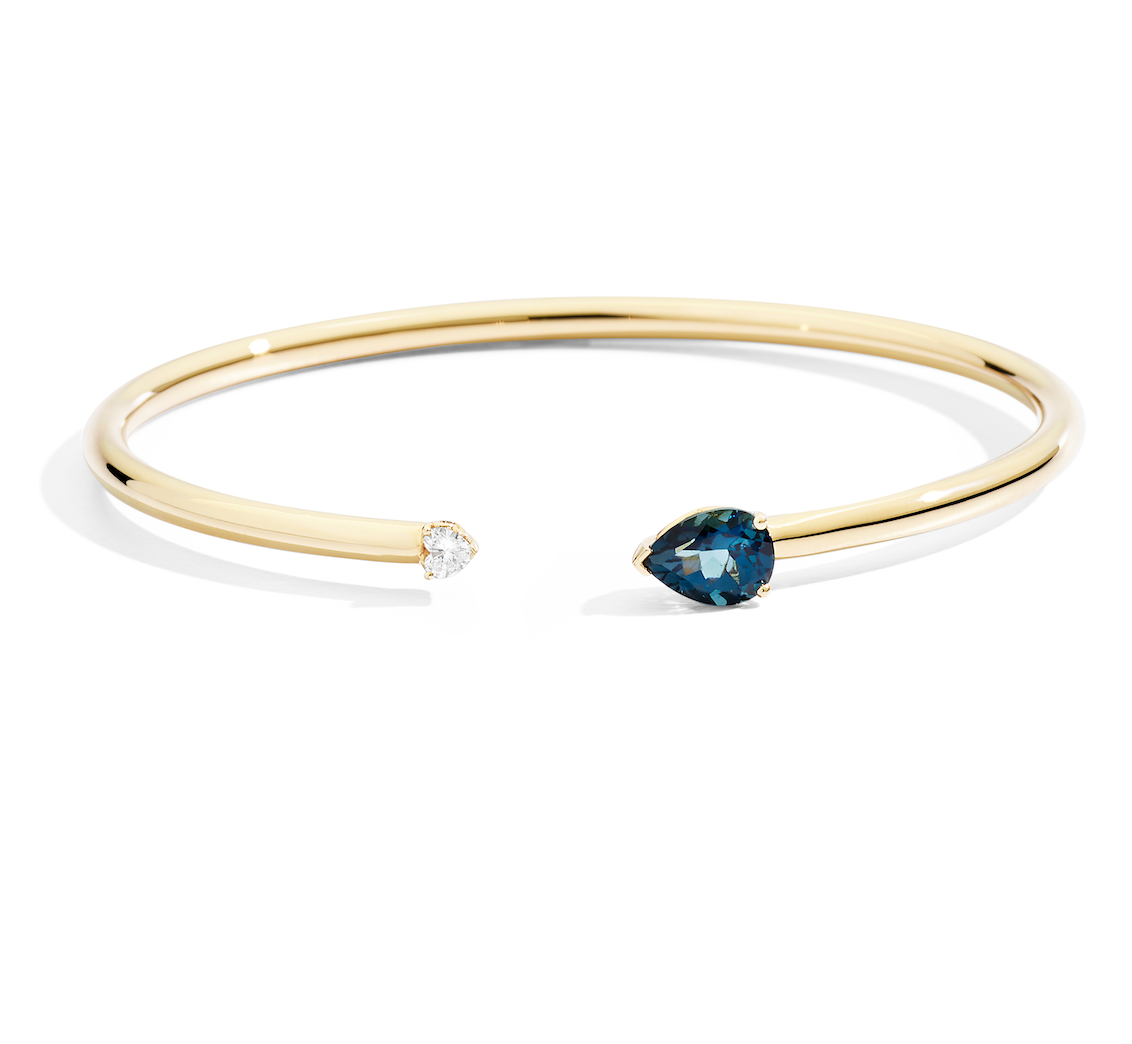 Recarlo More 18ct Yellow Gold Topaz Diamond Bracelet REC-088 Image 1