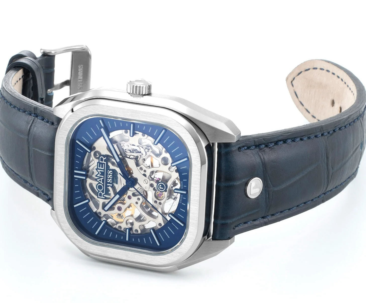 Roamer Mechano Blue Skeleton Watch 985986 41 45 20 Image 6