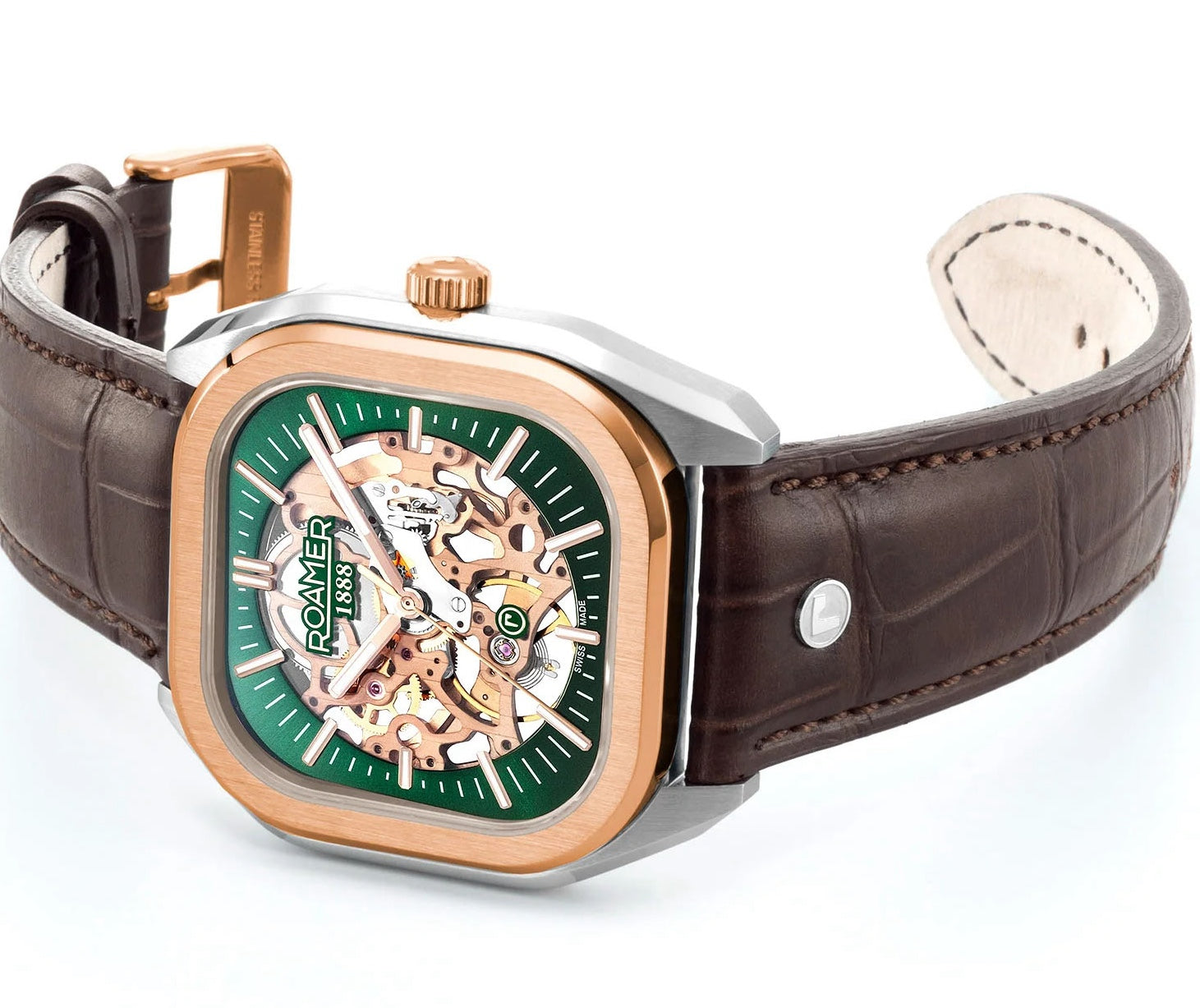 Roamer Mechano Green Skeleton Watch 985986 49 75 20 Image 6