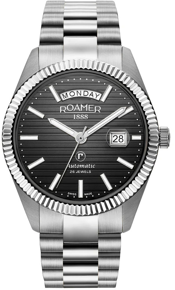 Roamer Primeline Daydate II Black Watch 981666 41 85 50 Image 1