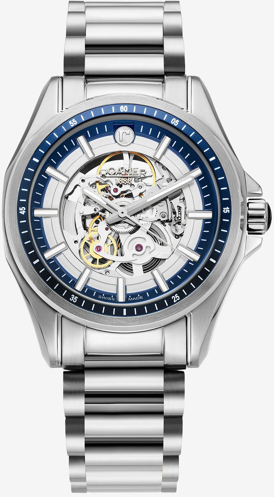 Roamer Rockshell Mark III Skeleton Blue Watch 220984 41 45 20 Image 1