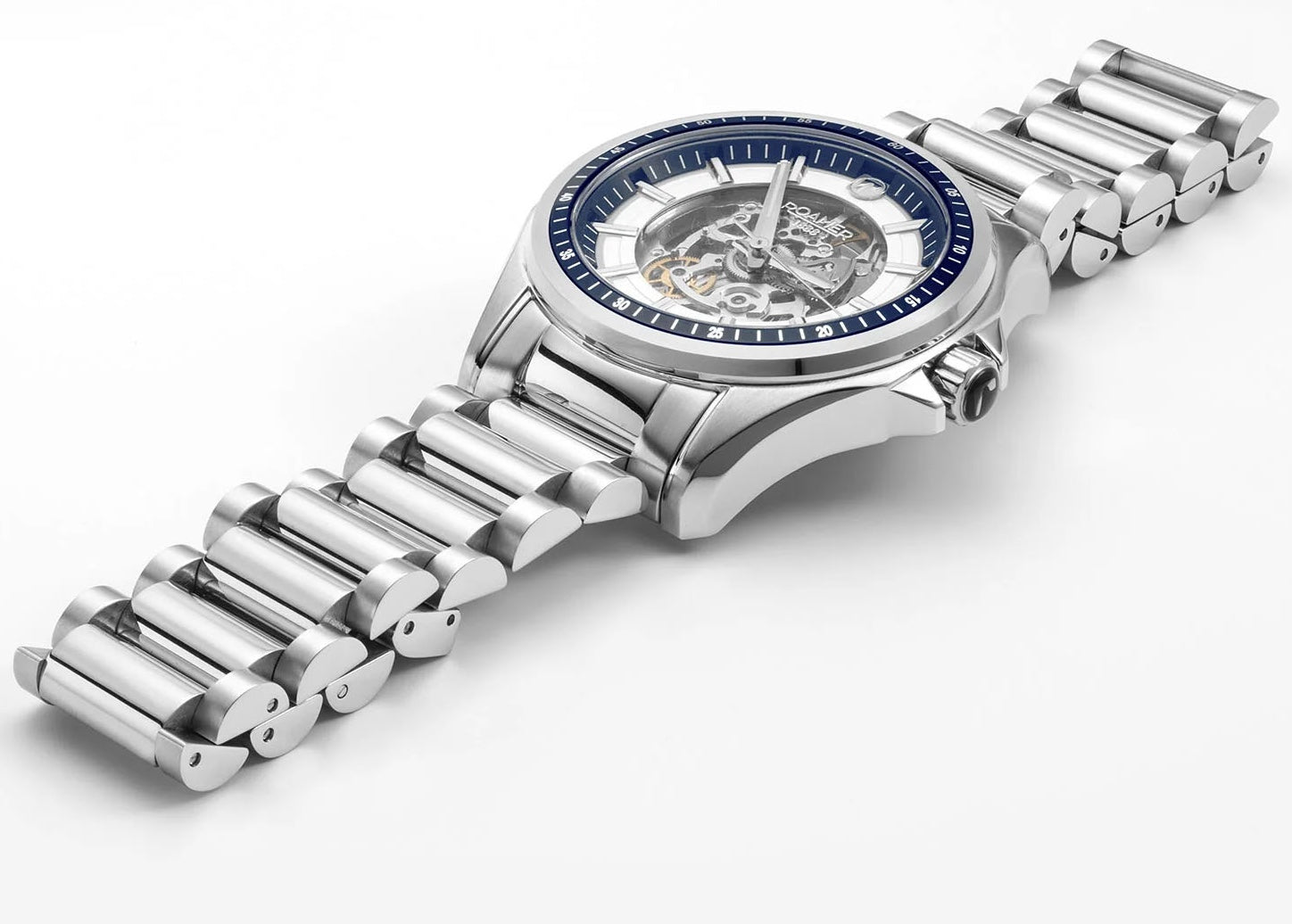 Roamer Rockshell Mark III Skeleton Blue Watch 220984 41 45 20 Image 4