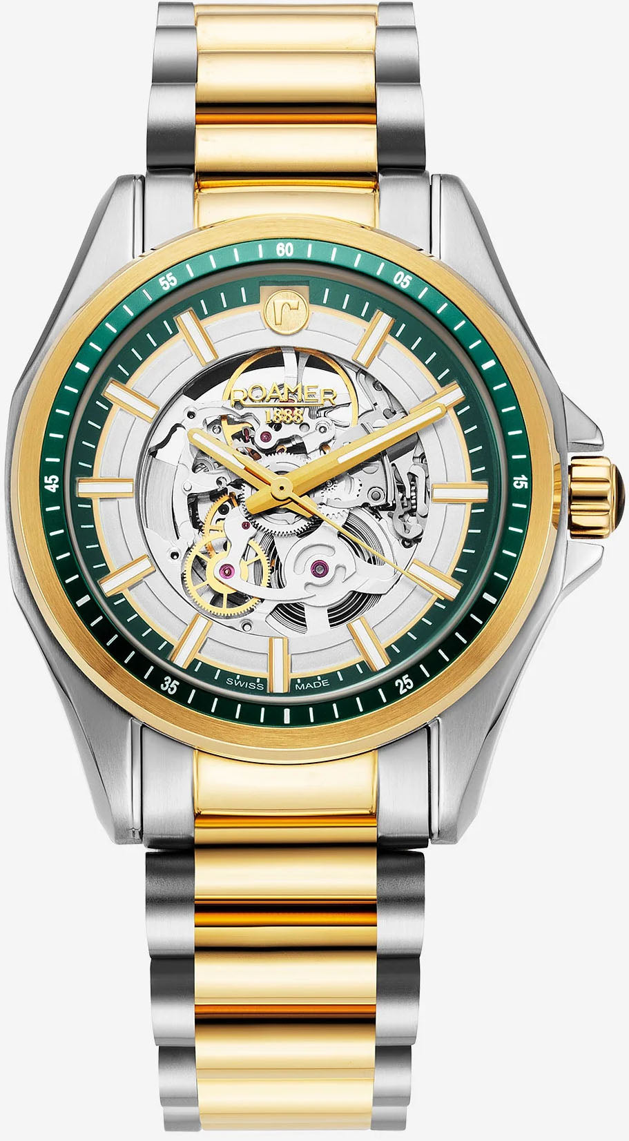 Roamer Rockshell Mark III Skeleton Green Watch 220984 48 75 20 Image 1