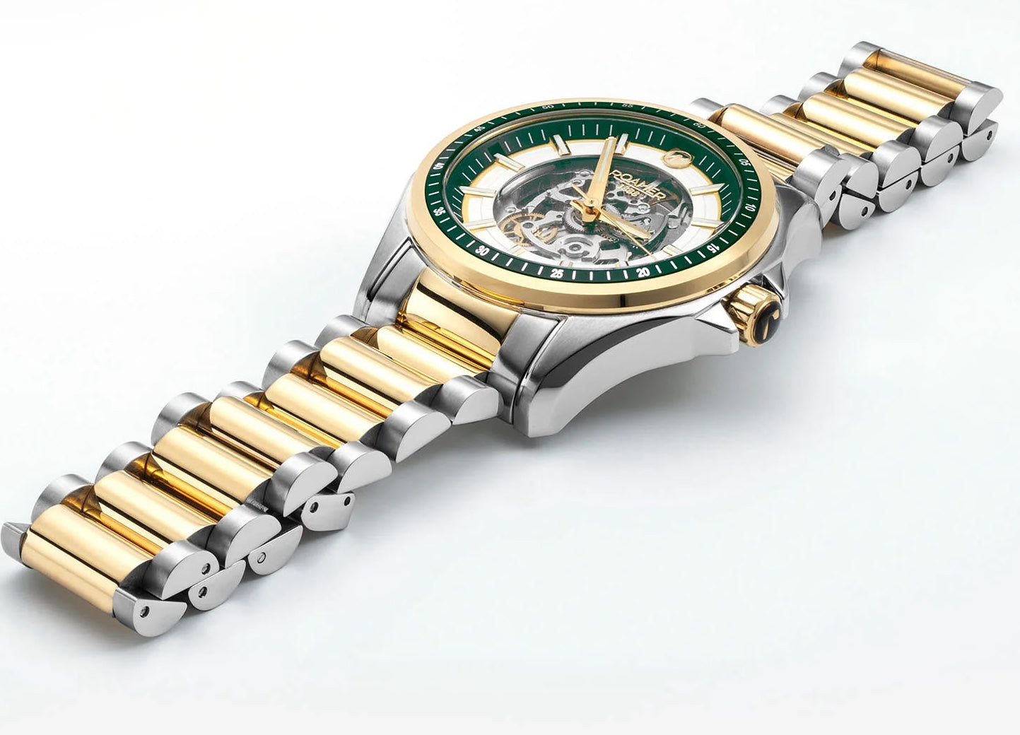 Roamer Rockshell Mark III Skeleton Green Watch 220984 48 75 20 Image 4