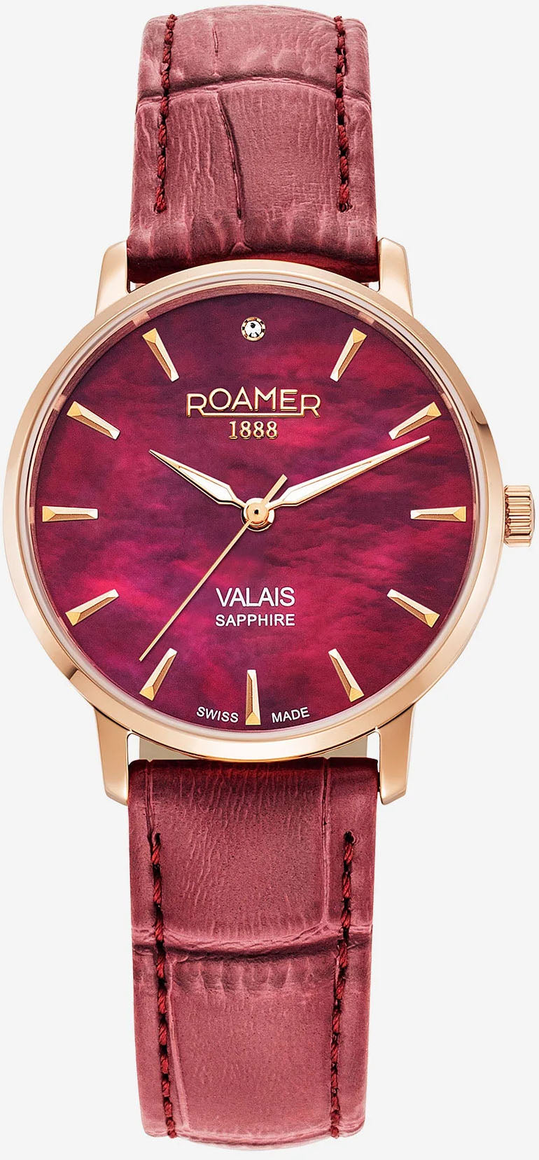 Roamer Valais Red MOP Ladies Watch 989847 46 60 05 Image 2