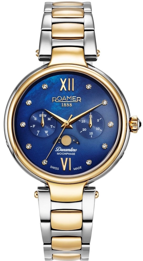 Roamer Watch Dreamline Blue MOP Moonphase 858801 48 49 50 Image 1