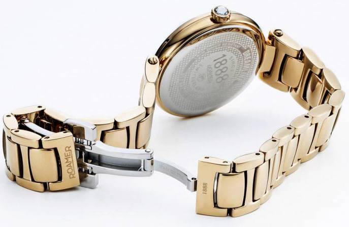 Roamer Watch Dreamline Diamonds Champagne MOP Dial Yellow Gold 857847 48 29 50 Image 2