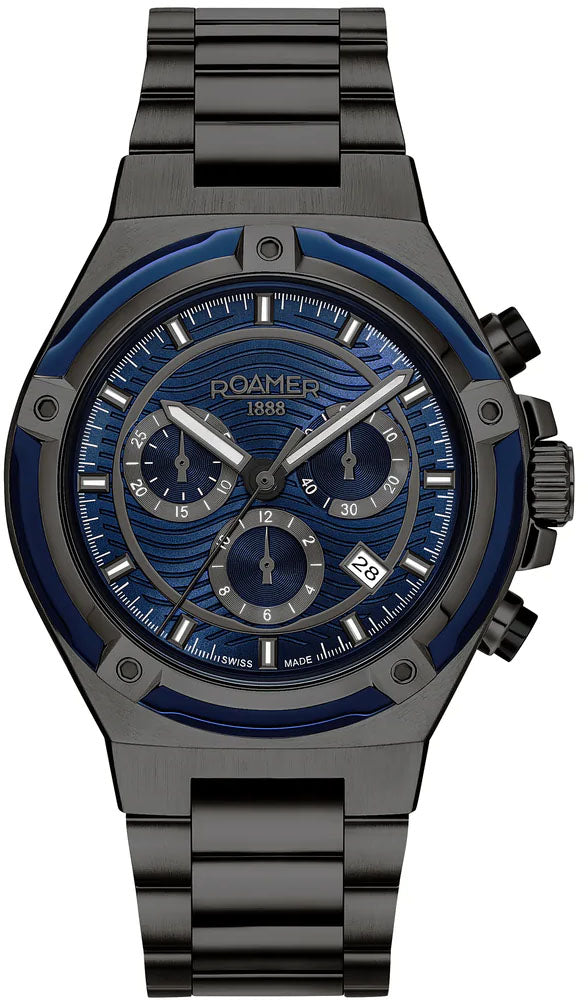 Roamer Watch Tempomaster Chrono Blue 221837 44 45 20 Image 1